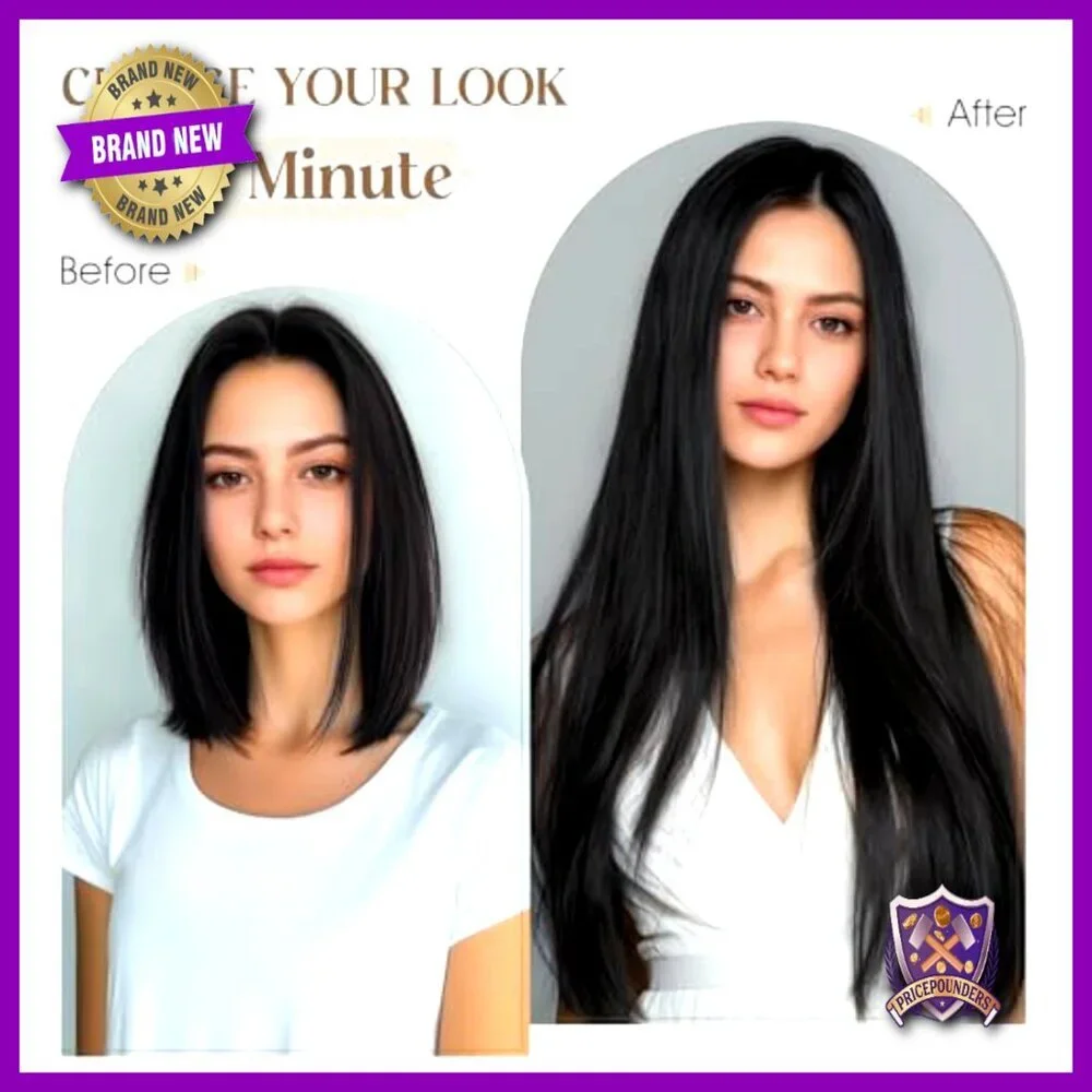 18 Inch Clip-In Human Hair Extensions 8 Wefts 140g Straight Remy